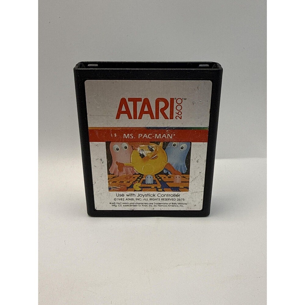 TESTED Ms. Pac-Man Atari 2600 Game Cart 1982 NTSC-U/C Arcade Maze Atari Namco